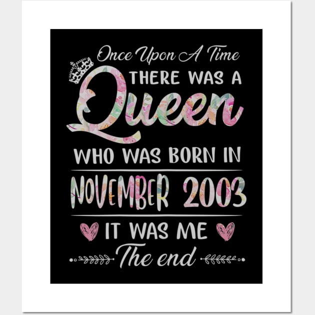 Girls 17th Birthday Queen November 2003 17 Years Old Wall Art by daylightpombo3